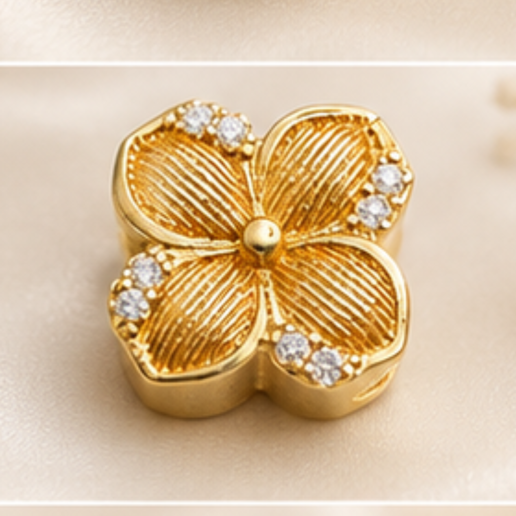 Golden Flower Charm
