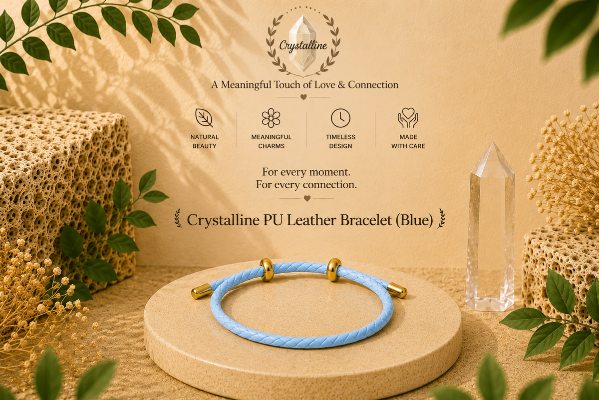 Crystalline PU Leather Bracelet