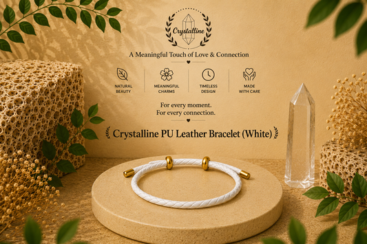 Crystalline PU Leather Bracelet